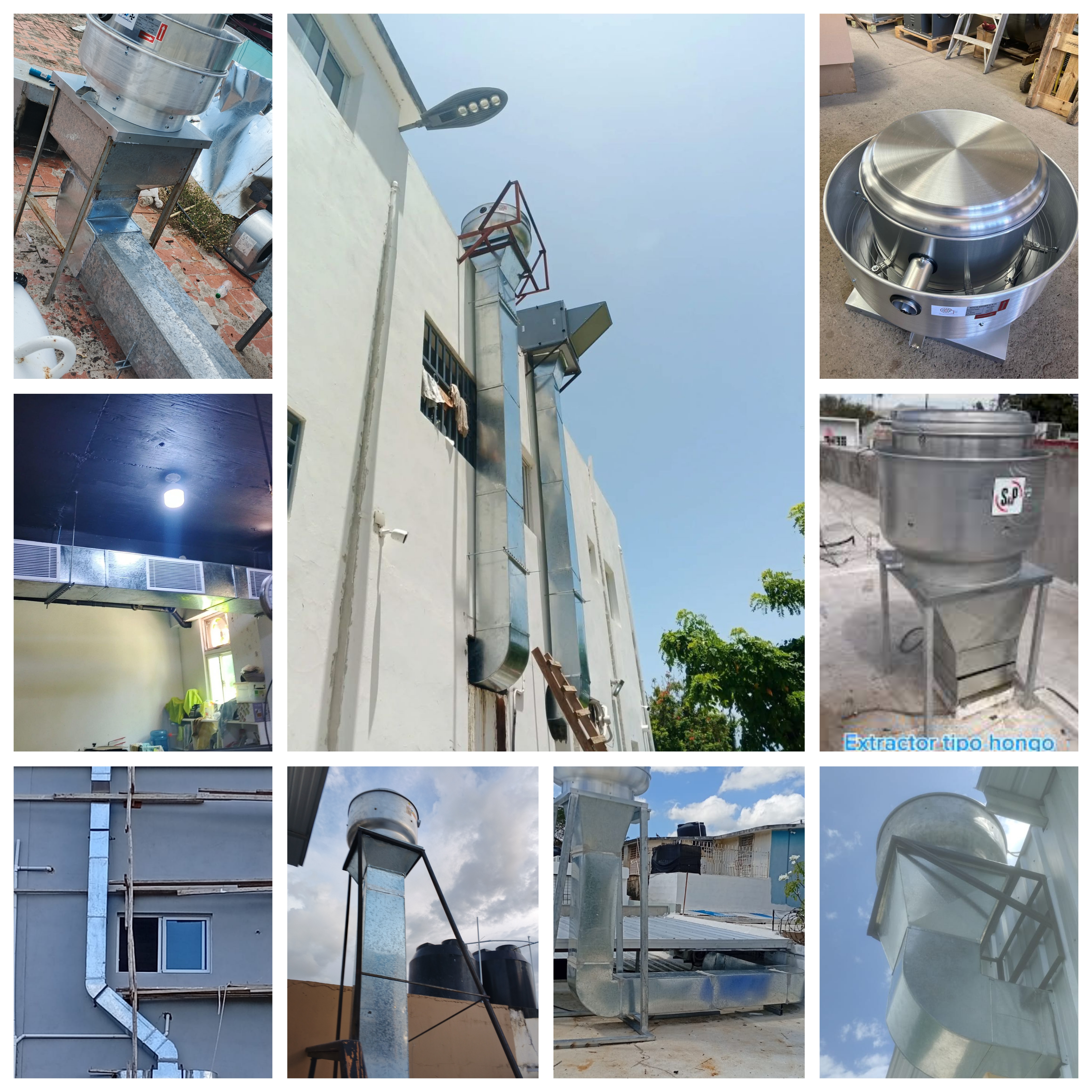Sistema de extracción de humo y grasa en cocina industrial en República Dominicana