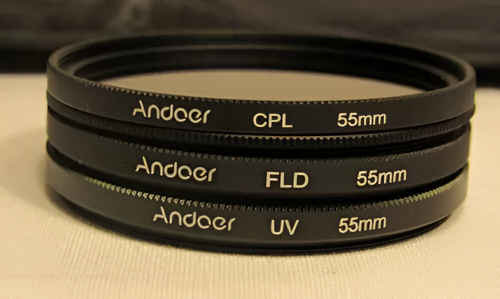 Kit de 6 Filtros Andoer de 55mm CPL ND8 FLD Y UV en República Dominicana